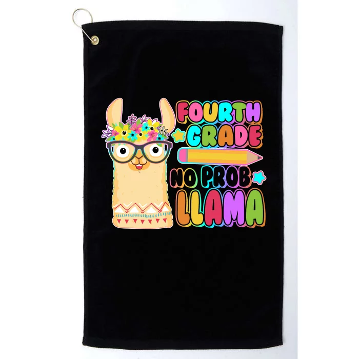 Fourth Grade No Prob Llama 4th Grade Students Teachers Platinum Collection Golf Towel