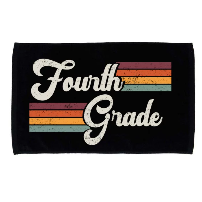 Fourth Grade Retro Vintage Microfiber Hand Towel