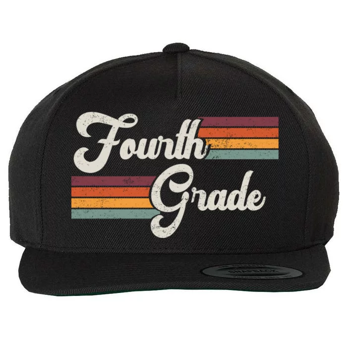 Fourth Grade Retro Vintage Wool Snapback Cap