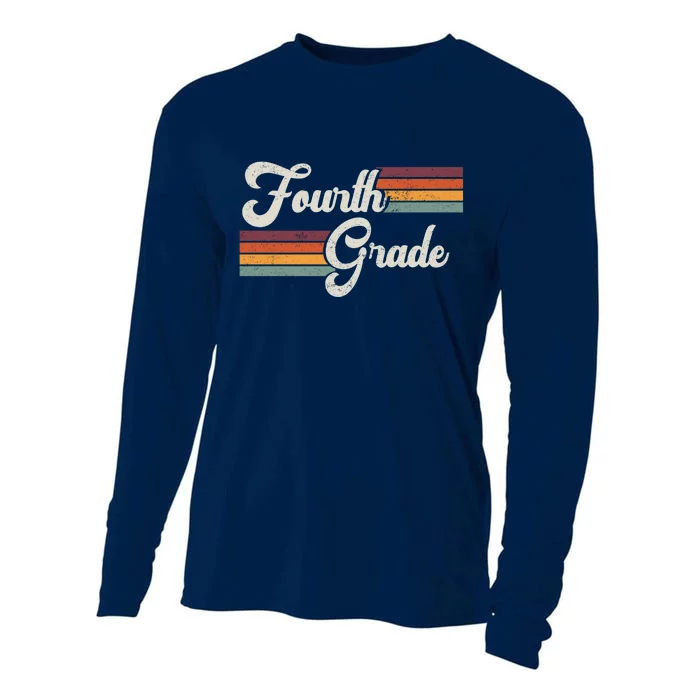 Fourth Grade Retro Vintage Cooling Performance Long Sleeve Crew