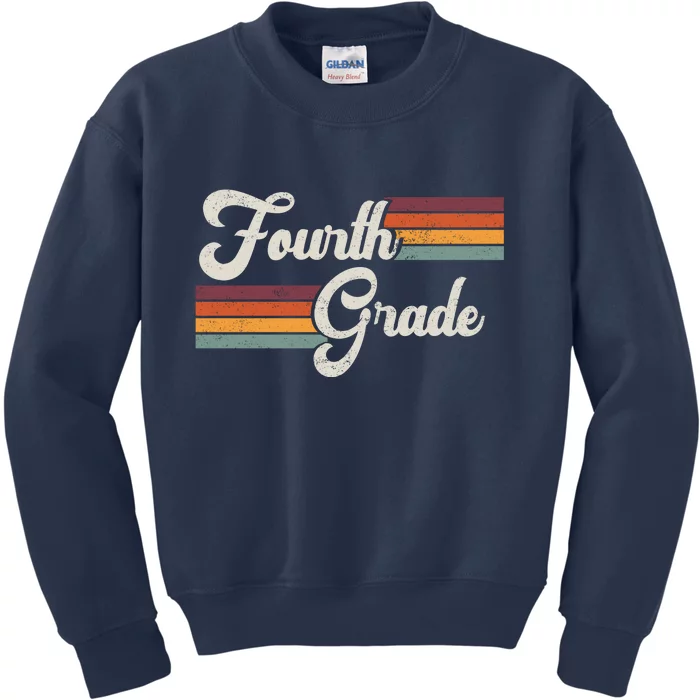 Fourth Grade Retro Vintage Kids Sweatshirt