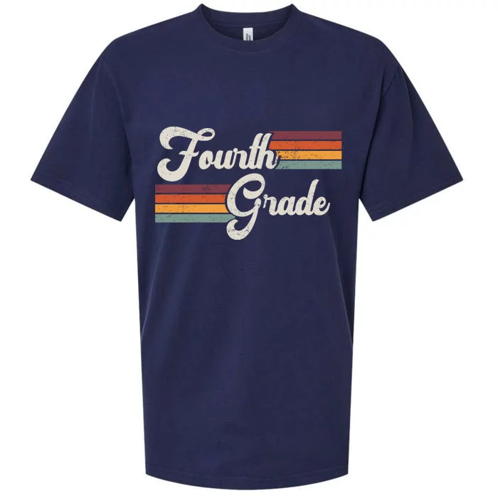 Fourth Grade Retro Vintage Sueded Cloud Jersey T-Shirt