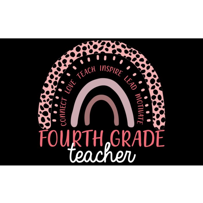 Fourth Grade Teacher Cute Inspiring Rainbow Bumper Sticker