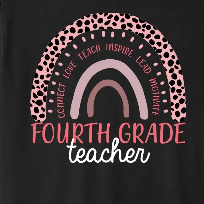 Fourth Grade Teacher Cute Inspiring Rainbow ChromaSoft Performance T-Shirt