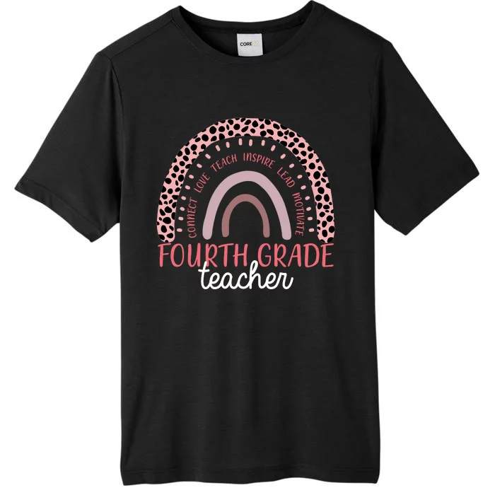 Fourth Grade Teacher Cute Inspiring Rainbow ChromaSoft Performance T-Shirt