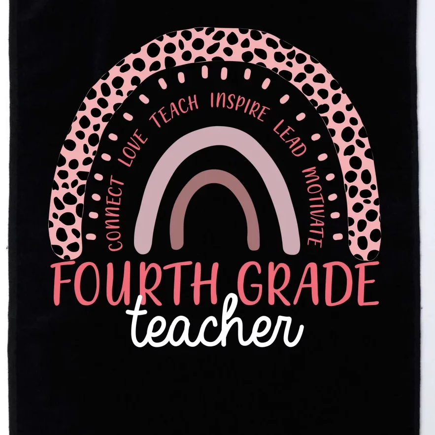 Fourth Grade Teacher Cute Inspiring Rainbow Platinum Collection Golf Towel