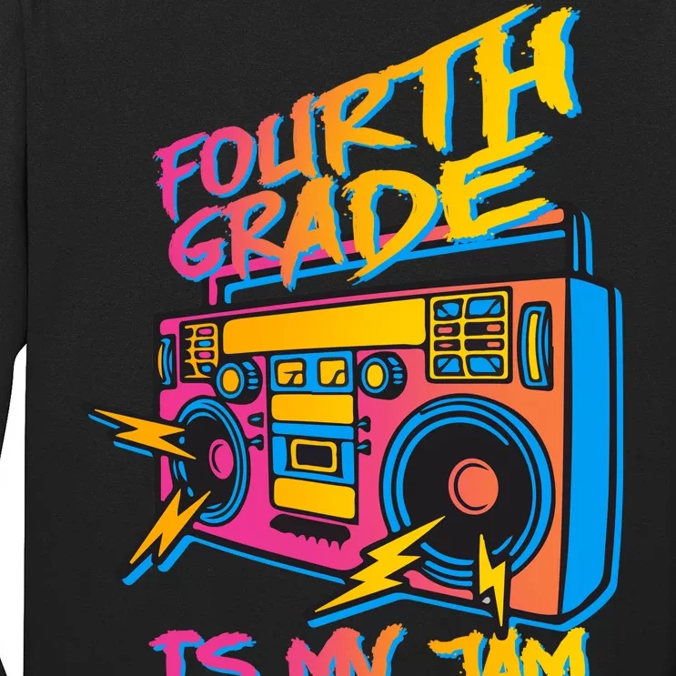 Fourth Grade Teacher Retro Long Sleeve Shirt