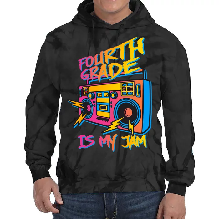 Fourth Grade Teacher Retro Tie Dye Hoodie