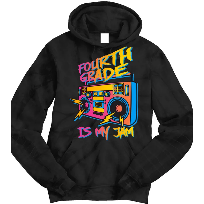 Fourth Grade Teacher Retro Tie Dye Hoodie