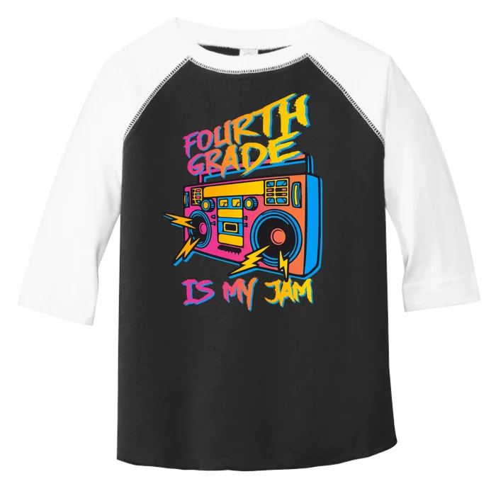 Fourth Grade Teacher Retro Toddler Fine Jersey T-Shirt