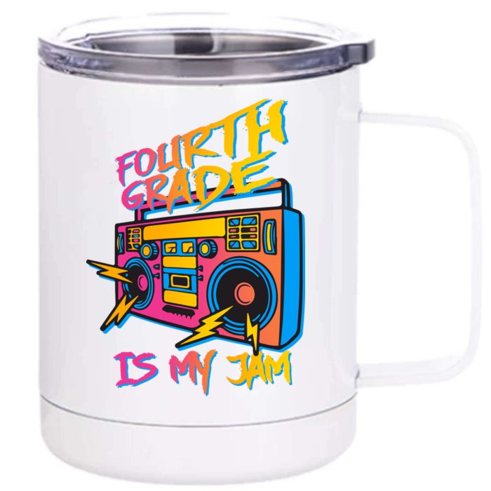 Fourth Grade Teacher Retro Front & Back 12oz Stainless Steel Tumbler Cup