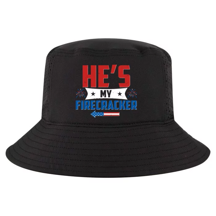 Fourth of July He's My Firecracker Matching Shirt Cool Comfort Performance Bucket Hat