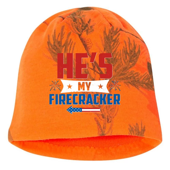 Fourth of July He's My Firecracker Matching Shirt Kati - Camo Knit Beanie