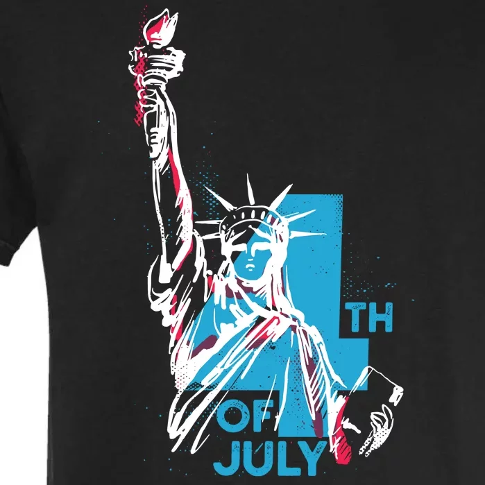 Fourth Of July Statue Of Liberty Garment-Dyed Heavyweight T-Shirt