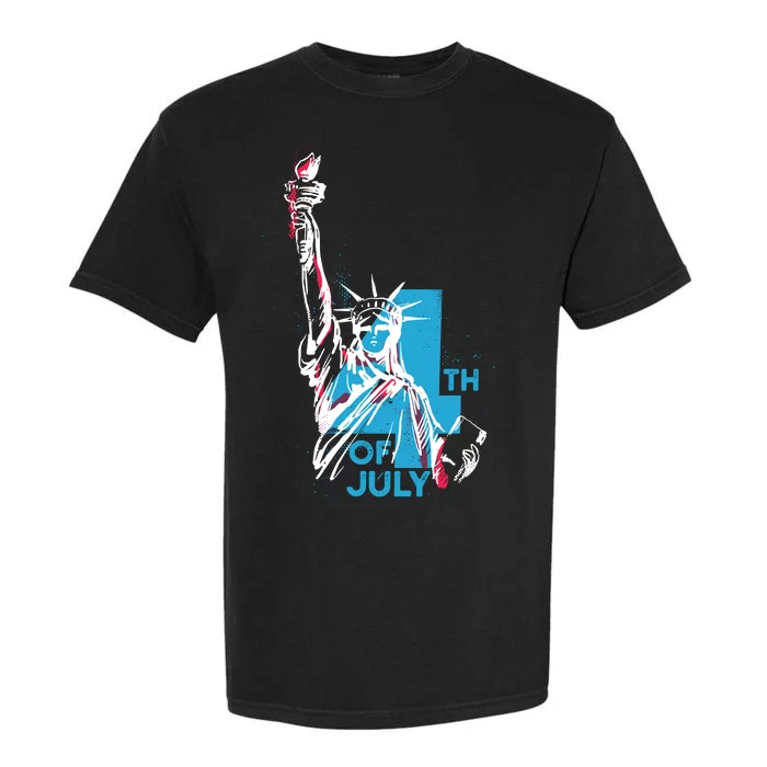 Fourth Of July Statue Of Liberty Garment-Dyed Heavyweight T-Shirt