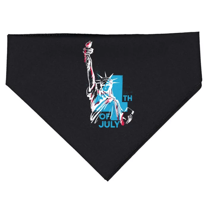 Fourth Of July Statue Of Liberty USA-Made Doggie Bandana