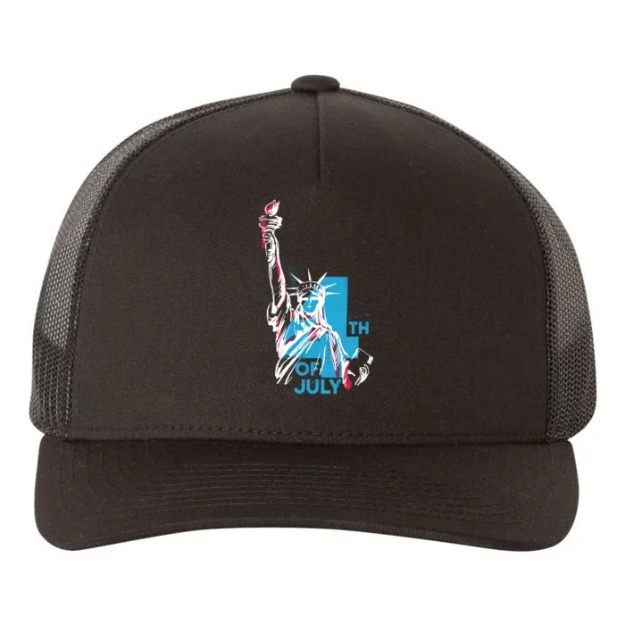 Fourth Of July Statue Of Liberty Yupoong Adult 5-Panel Trucker Hat