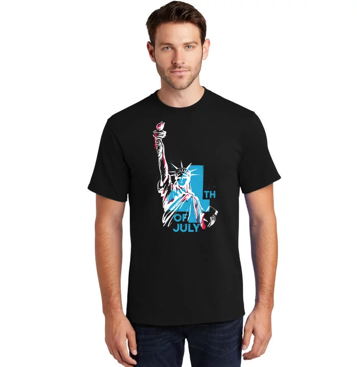 Fourth Of July Statue Of Liberty Tall T-Shirt