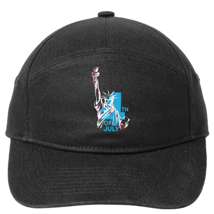 Fourth Of July Statue Of Liberty 7-Panel Snapback Hat