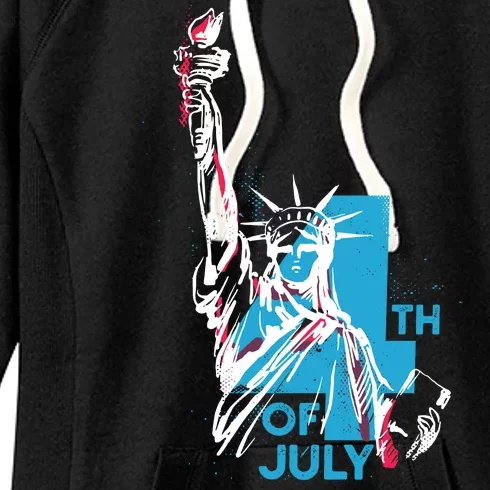 Fourth Of July Statue Of Liberty Women's Fleece Hoodie