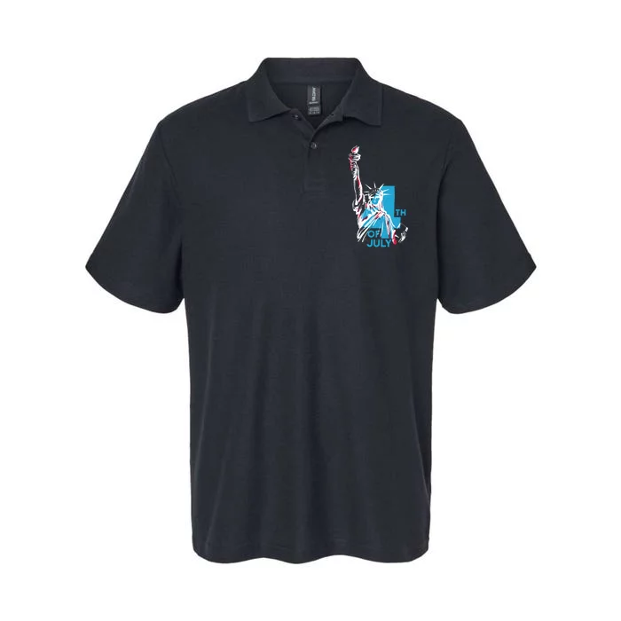 Fourth Of July Statue Of Liberty Softstyle Adult Sport Polo