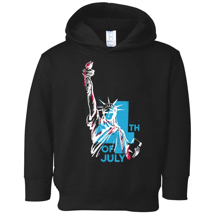 Fourth Of July Statue Of Liberty Toddler Hoodie