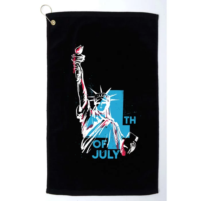 Fourth Of July Statue Of Liberty Platinum Collection Golf Towel