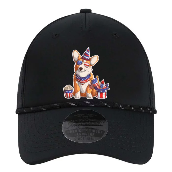 Fourth of July USA American Corgi Performance The Dyno Cap