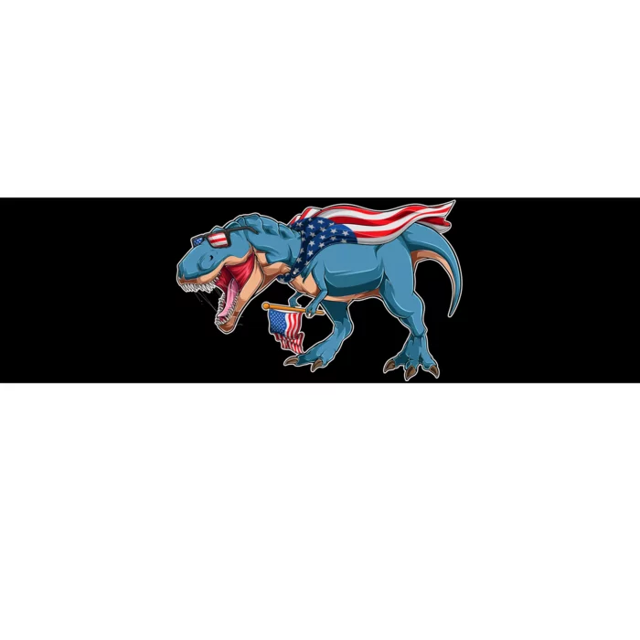 Fourth of July USA American T-Rex Bumper Sticker