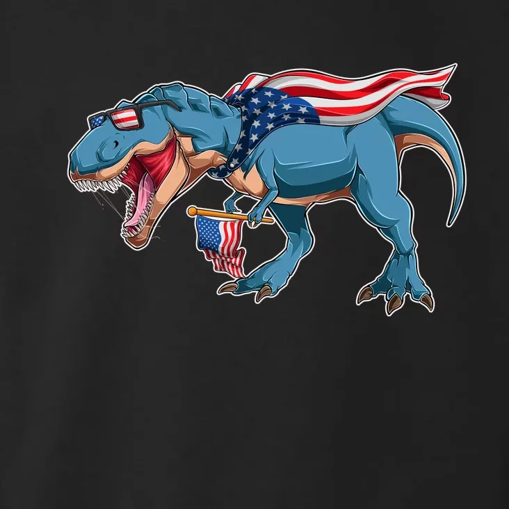 Fourth of July USA American T-Rex Toddler Hoodie