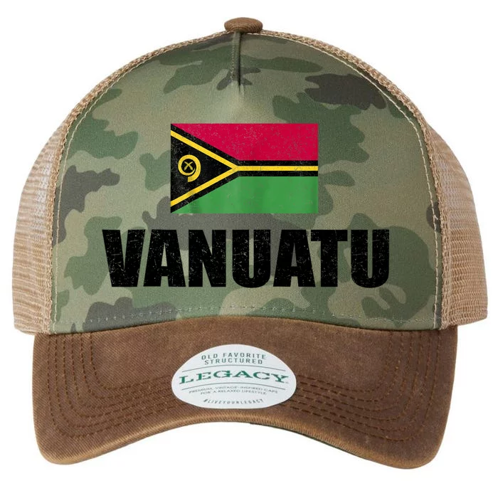 Flag Of Vanuatu Gift Legacy Tie Dye Trucker Hat