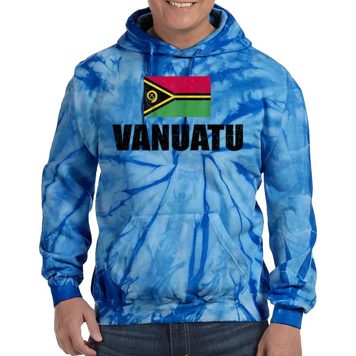 Flag Of Vanuatu Gift Tie Dye Hoodie