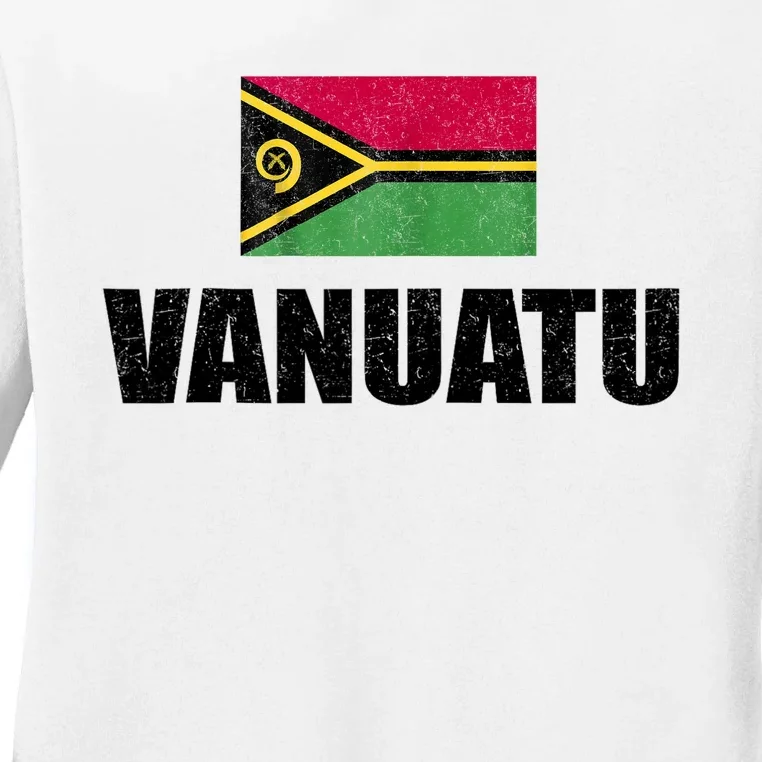 Flag Of Vanuatu Gift Ladies Long Sleeve Shirt