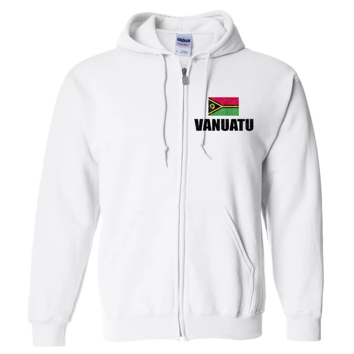 Flag Of Vanuatu Gift Full Zip Hoodie