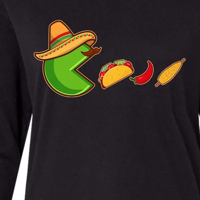 Funny Oldschool Video Game Cinco De Mayo Womens Cotton Relaxed Long Sleeve T-Shirt