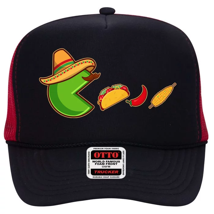 Funny Oldschool Video Game Cinco De Mayo High Crown Mesh Trucker Hat