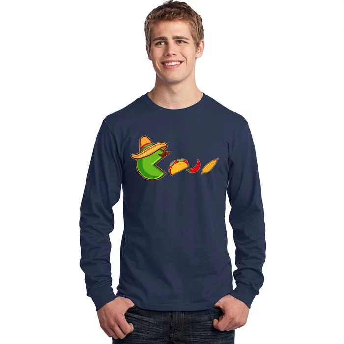 Funny Oldschool Video Game Cinco De Mayo Tall Long Sleeve T-Shirt