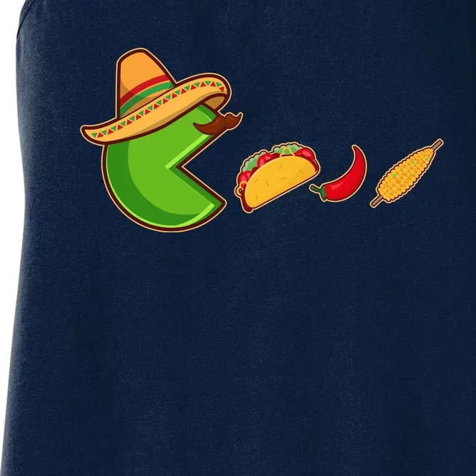 Funny Oldschool Video Game Cinco De Mayo Women's Racerback Tank