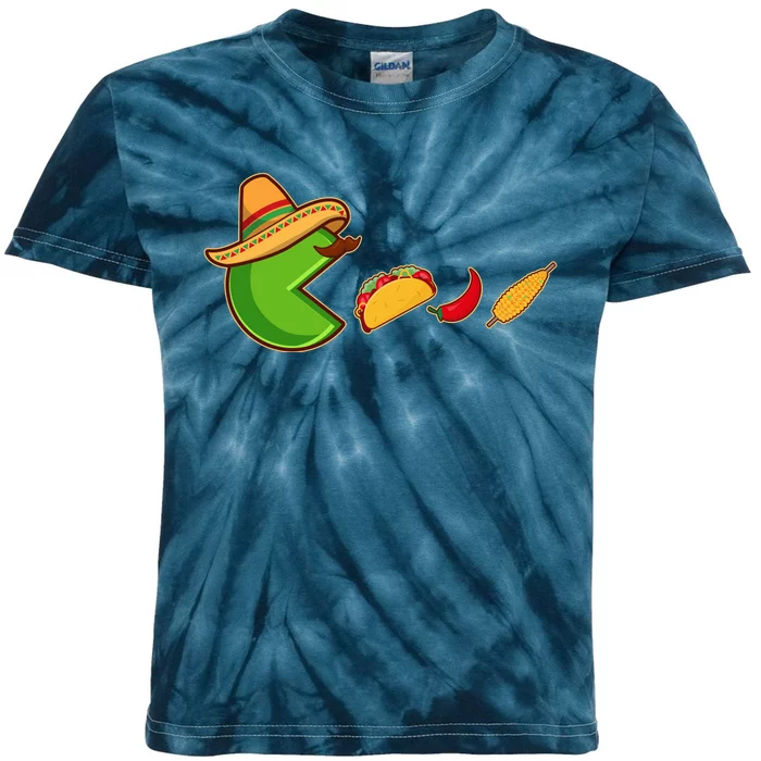 Funny Oldschool Video Game Cinco De Mayo Kids Tie-Dye T-Shirt