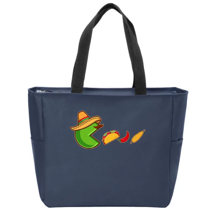 Funny Oldschool Video Game Cinco De Mayo Zip Tote Bag