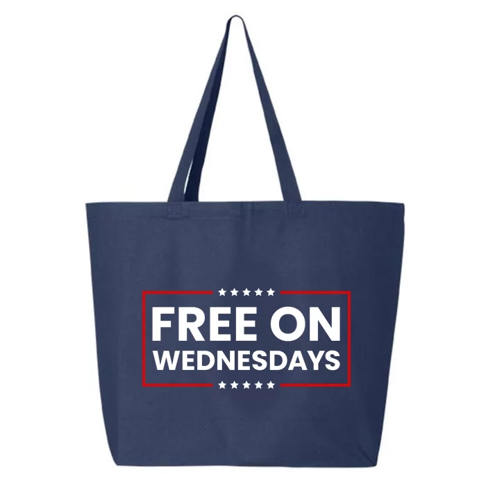 Free On Wednesdays Funny Biden Saying 25L Jumbo Tote