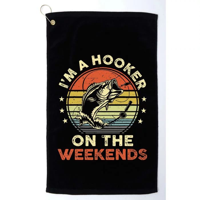 Fishinghooker On Weekends Platinum Collection Golf Towel