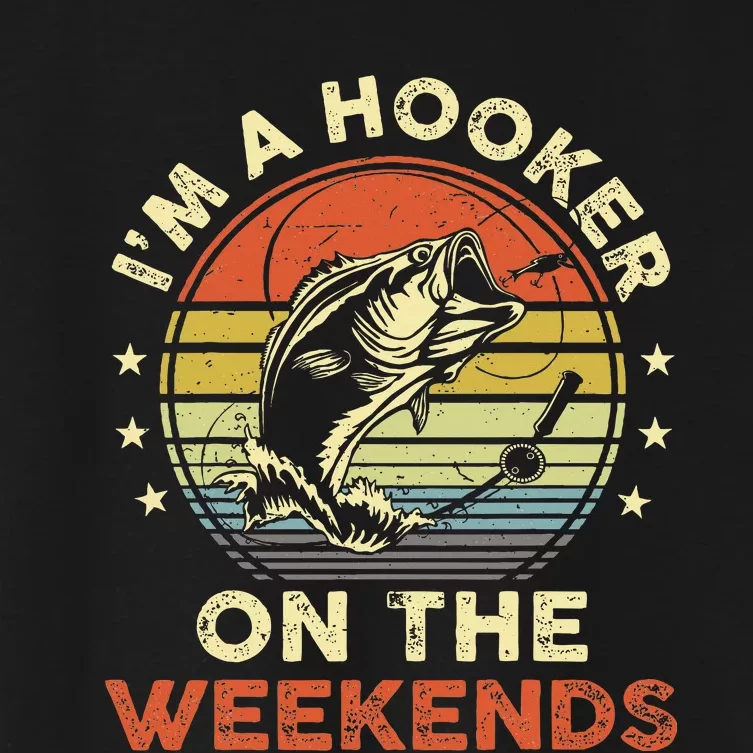 Fishinghooker On Weekends Women's Crop Top Tee