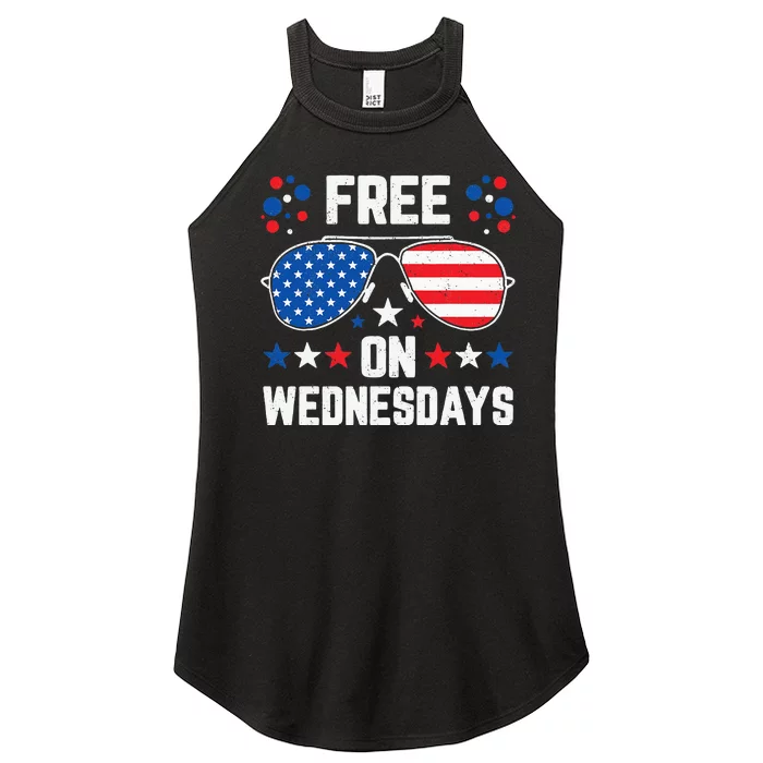 Free On Wednesdays Vintage Us Flag Women’s Perfect Tri Rocker Tank