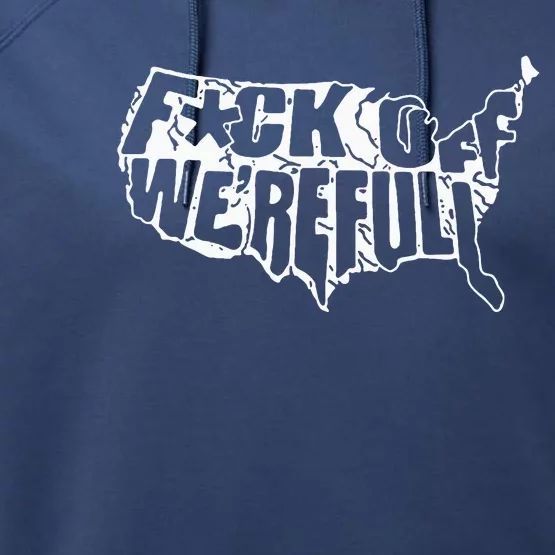 F Off Were Full Us Performance Fleece Hoodie