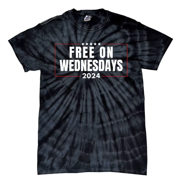 Free On Wednesdays 2024 Election Funny Trump Biden Saying Tie-Dye T-Shirt