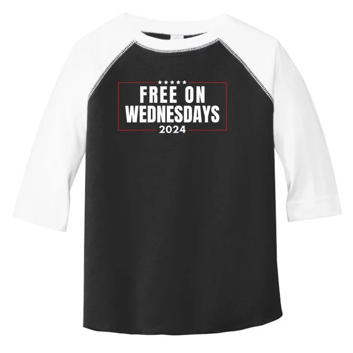 Free On Wednesdays 2024 Election Funny Trump Biden Saying Toddler Fine Jersey T-Shirt