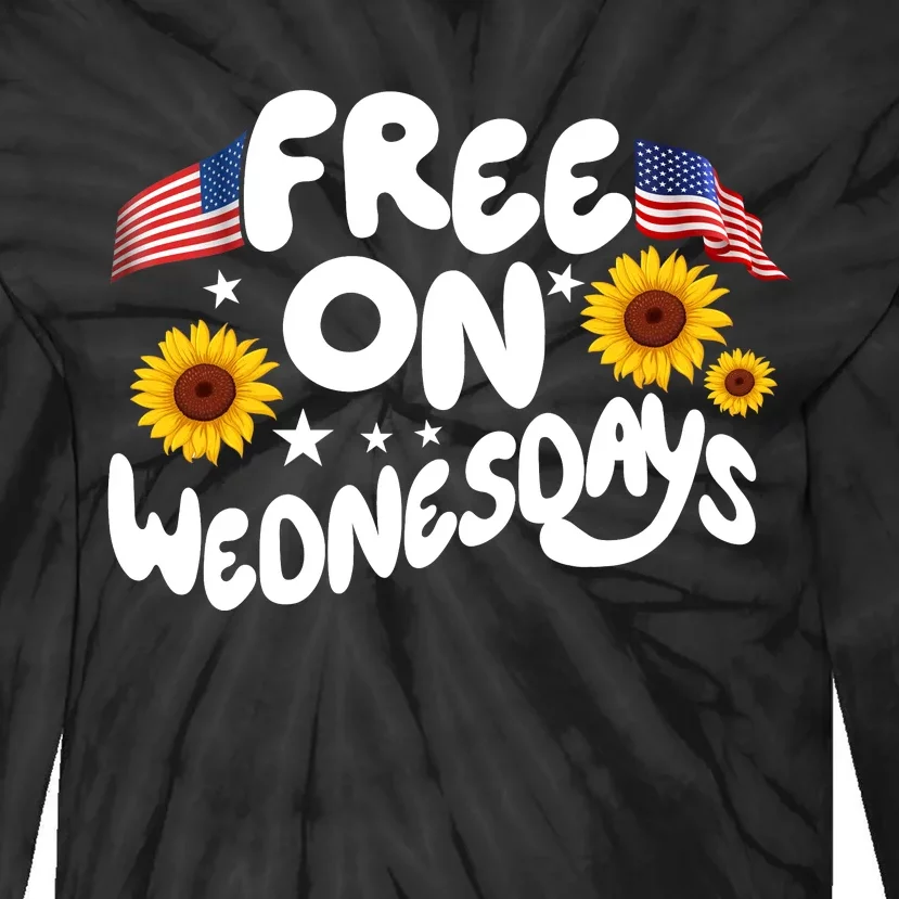 Free On Wednesdays Independence Day Tie-Dye Long Sleeve Shirt