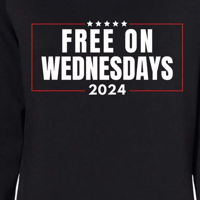 Free On Wednesdays 2024 Election Funny Trump Biden Saying Womens California Wash Sweatshirt