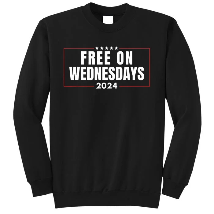 Free On Wednesdays 2024 Election Funny Trump Biden Saying Tall Sweatshirt